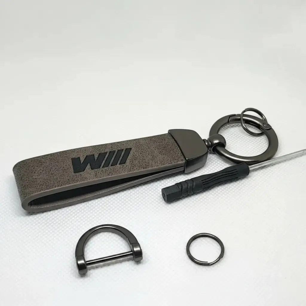 Set x4 Llavero de lujo en cuero sintético para BMW con destornillador - Protege tus llaves del desgaste diario con estilo