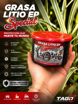 Set x3 Grasa de litio multipropósito para maquinaria agrícola e industrial - Protege tus equipos contra la humedad y reduce el desgaste diario