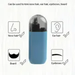 Recortadora eléctrica de vello nasal y orejas inalámbrica - elimina el vello sin tirones ni irritación - Imagen 2