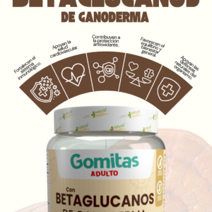 Gomitas de Ganoderma Lucidum con Betaglucanos sin azúcar - Refuerzan tus defensas y bienestar diario