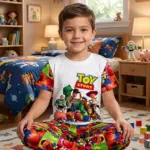 Pijama infantil roja de Toy Story con tela piel de durazno - Brinda máxima suavidad y comodidad durante sus horas de sueño