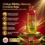 Set x2 Jarabe de Ginseng Rojo 1000 ml Total Nutrix - Aumenta tu energía física y concentración mental - Imagen 2