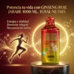 Set x2 Jarabe de Ginseng Rojo 1000 ml Total Nutrix - Aumenta tu energía física y concentración mental - Imagen 3