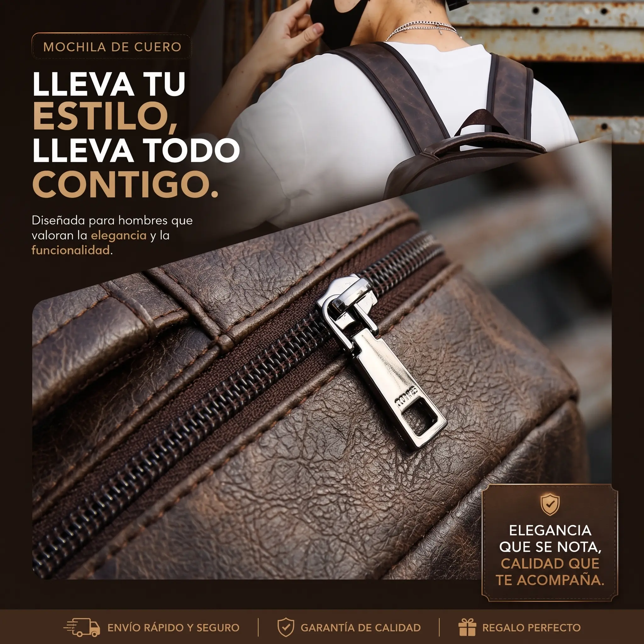 Bolso Clásico Café – Estilo Sofisticado - Imagen 2
