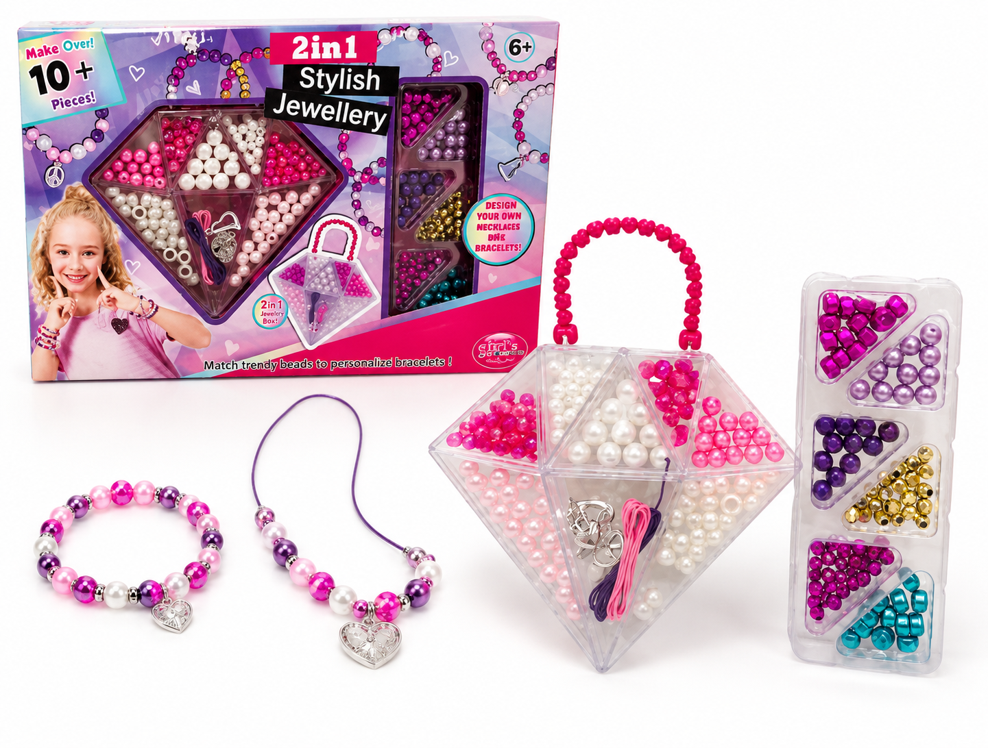 Kit de bisutería para niños con cuentas de colores - Fomenta la creatividad y motricidad fina
