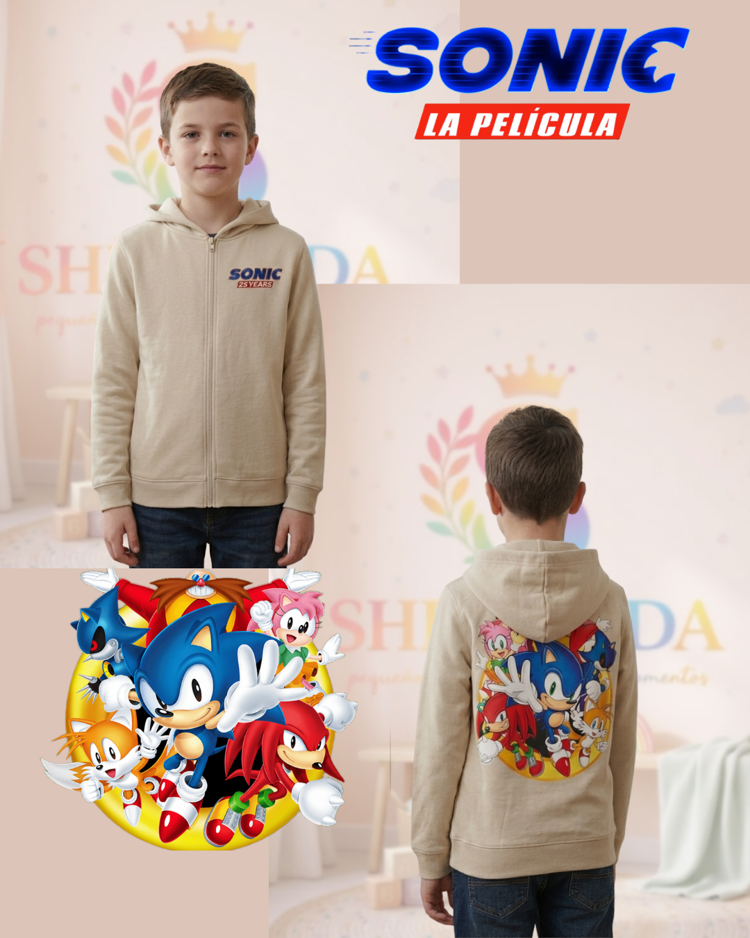 Buso Abierto para Niño Sonic