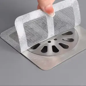 Pack x6 rejillas adhesivas desechables para sifones de ducha y lavamanos contra atascos