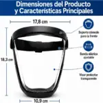 Careta protectora facial de policarbonato con 20 filtros - protege tu rostro contra impactos y polvo durante el trabajo - Imagen 2