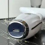Dispositivo facial térmico con cabezal en forma de delfín y luces LED de tratamiento