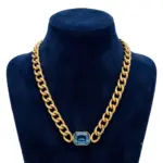 Cadena Dije de Cuarzo 18Cm Dorado - Imagen 2