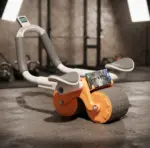 Rodillo abdominal con soporte para antebrazos y pantalla digital de conteo