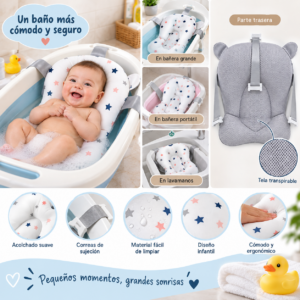 Silla Acolchado para Baño de Bebé