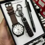Reloj elegante de cuarzo con accesorios para caballero - Eleva tu presencia diaria con un estilo formal y distinguido - Imagen 3