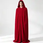 Capa larga roja con capucha para disfraces - transforma tu estilo en fiestas de Halloween y eventos de fantasía