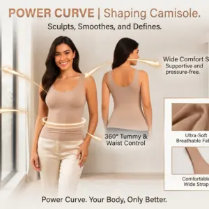 Camisilla faja moldeadora con panel interno de powernet en abdomen sobre fondo blanco
