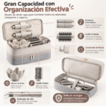 Estuche de doble capa para secador de cabello y accesorios - Protege tu equipo de viaje contra golpes y rayones - Imagen 6