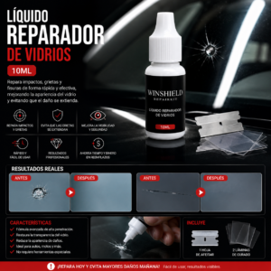 Set x3 Kit Nanoliquido Reparador de Parabrisas 10ml - Sella fisuras y picaduras en vidrios