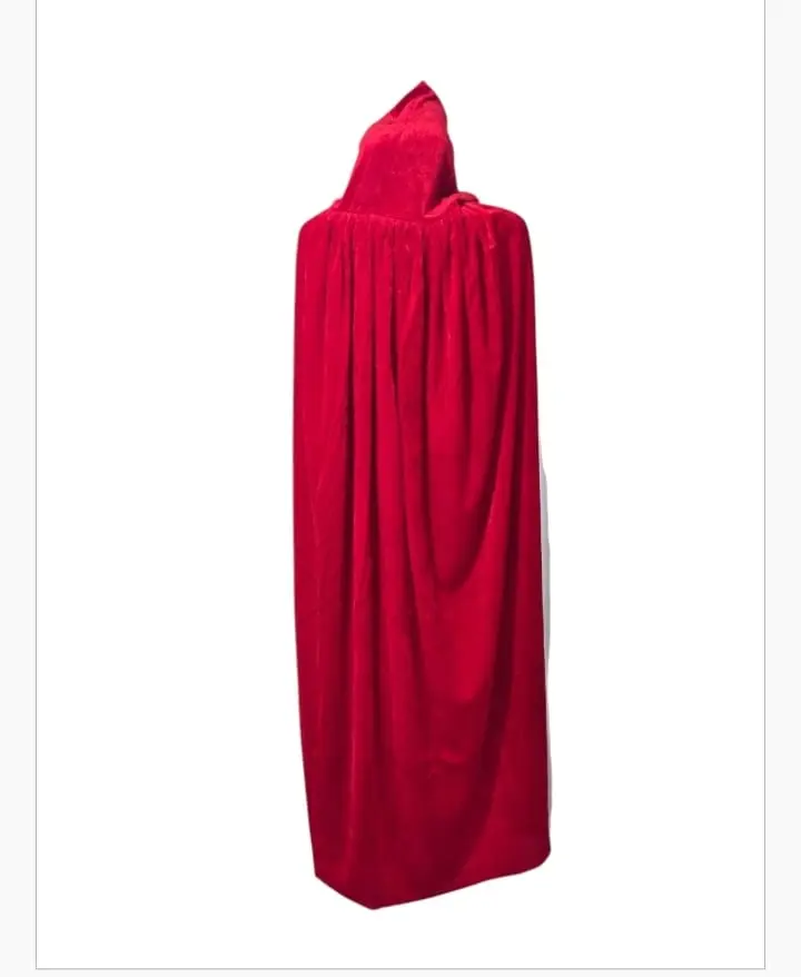 Capa larga roja con capucha para disfraces - transforma tu estilo en fiestas de Halloween y eventos de fantasía