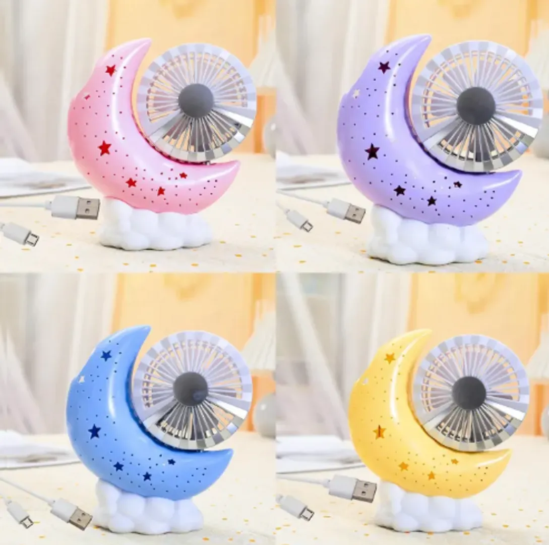 Ventilador con Lampara Mini Luna Recarga - Imagen 4