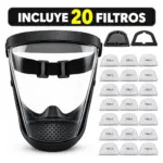 Careta protectora facial de policarbonato con 20 filtros - protege tu rostro contra impactos y polvo durante el trabajo - Imagen 3