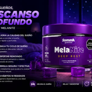 Gomas de Melatonina Sin Azúcar con Fibra Prebiótica - Concilia el sueño rápidamente y descansa profundamente