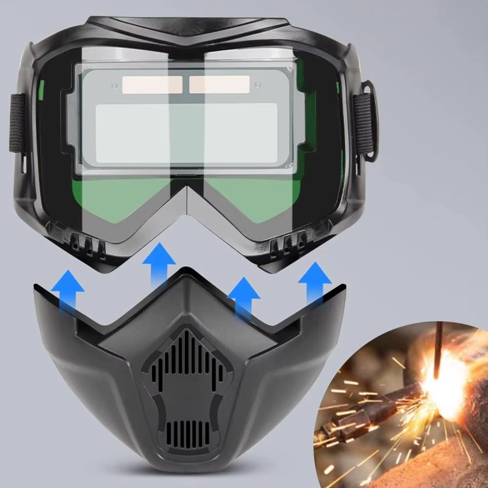 Máscara para soldar con oscurecimiento automático y visión panorámica - Protege tus ojos de la radiación con máxima precisión
