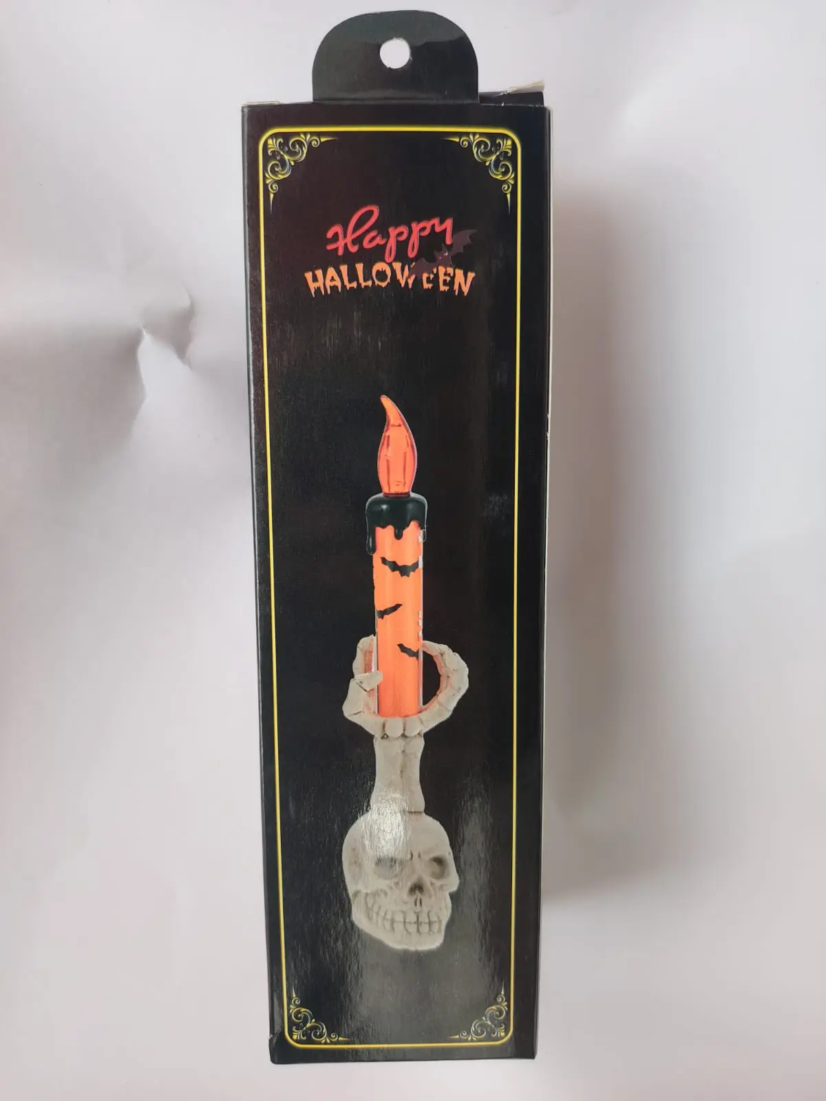 Set x2 Vela LED mano de esqueleto 15 cm decoración Halloween - crea un ambiente gótico seguro en tu hogar