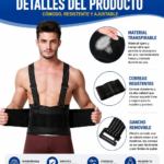 Faja chaleco protector lumbar con correas ajustables para levantamiento - Protege tu espalda baja y mejora tu postura durante entrenamientos pesados - Imagen 2