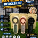 Mini Ventilador Portátil Recargable - ofrece una brisa potente y fresca en todo momento