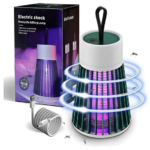 Lámpara atrapa insectos eléctrica emitiendo luz ultravioleta UV azul para moscas y zancudos