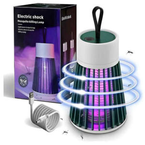 Lámpara atrapa insectos eléctrica emitiendo luz ultravioleta UV azul para moscas y zancudos