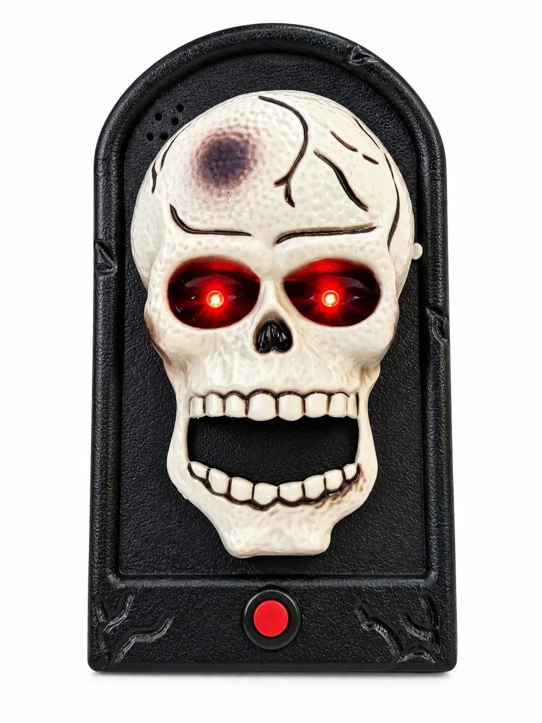 Timbre animado de Halloween con luces LED y sonidos terroríficos - sorprende a tus visitas en la puerta principal