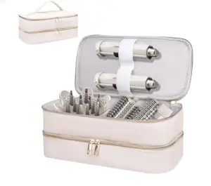 Estuche de doble capa para secador de cabello y accesorios - Protege tu equipo de viaje contra golpes y rayones
