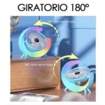 Ventilador Portátil de Escritorio Rgb Le