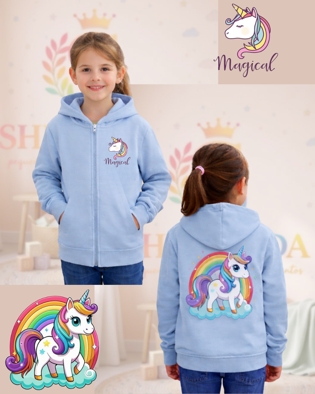 Buso Abierto para Niña Unicornio - Imagen 4