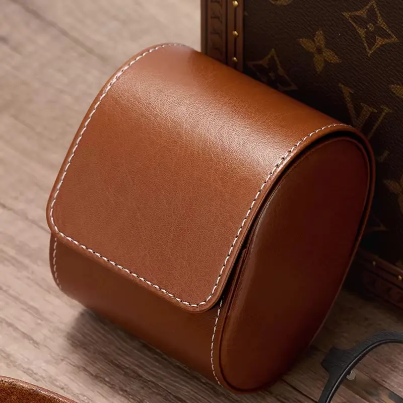 Set x2 Estuche Relojero Cilíndrico de Lujo - Protege sus relojes de rayones y golpes durante sus viajes