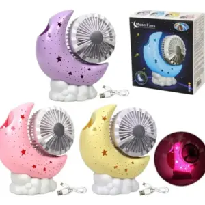 Ventilador con Lampara Mini Luna Recarga