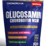 Bolsa azul de Glucosamin Chondroitin MSM, 100 cápsulas blandas con condroitina 1500mg y ácido hialurónico para flexibilidad articular.