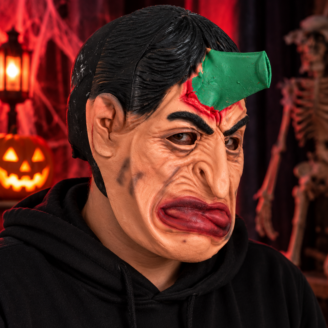 Set x2 Máscara de terror para Halloween con diseño tridimensional y grotesco - asusta a todos en fiestas temáticas y casas embrujadas