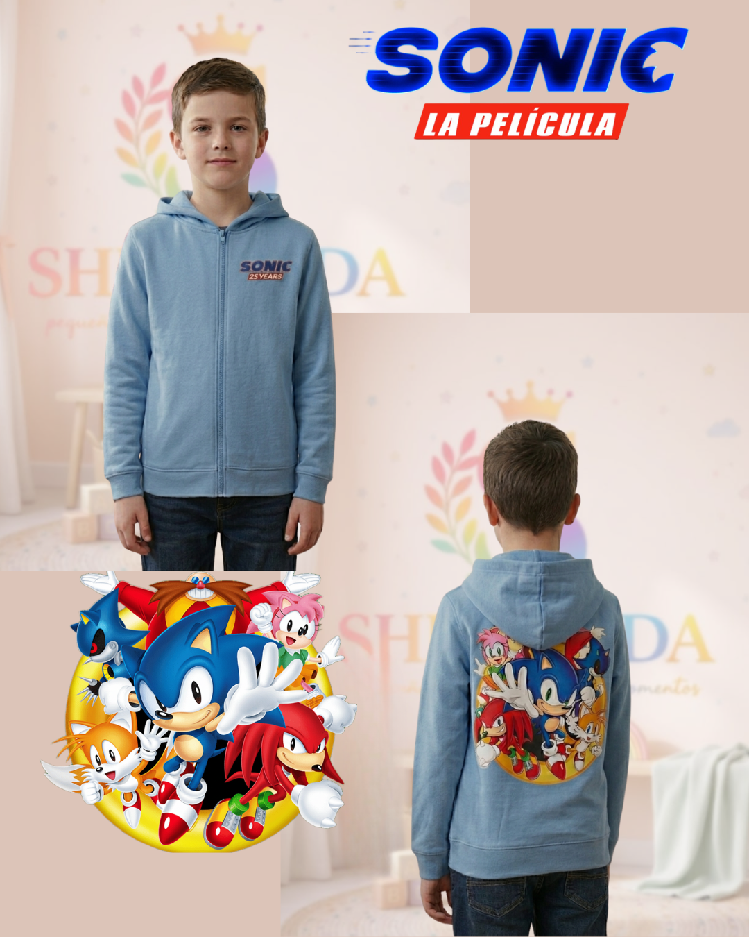 Buso Abierto para Niño Sonic
