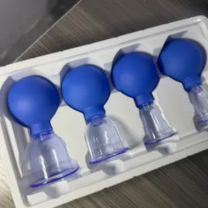 Masajeador Copas de Vidrio y Silicona Ve