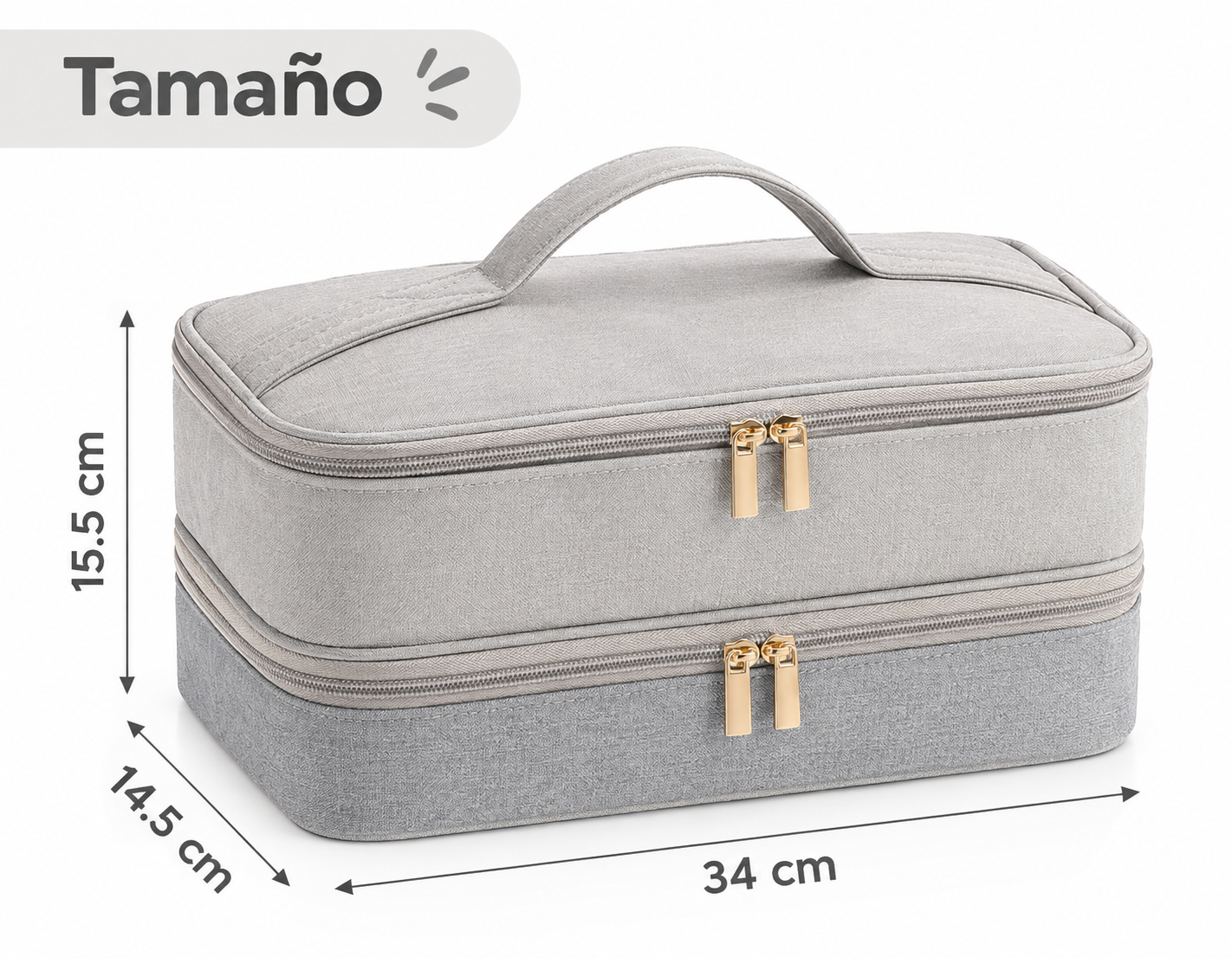 Estuche de doble capa para secador de cabello y accesorios - Protege tu equipo de viaje contra golpes y rayones
