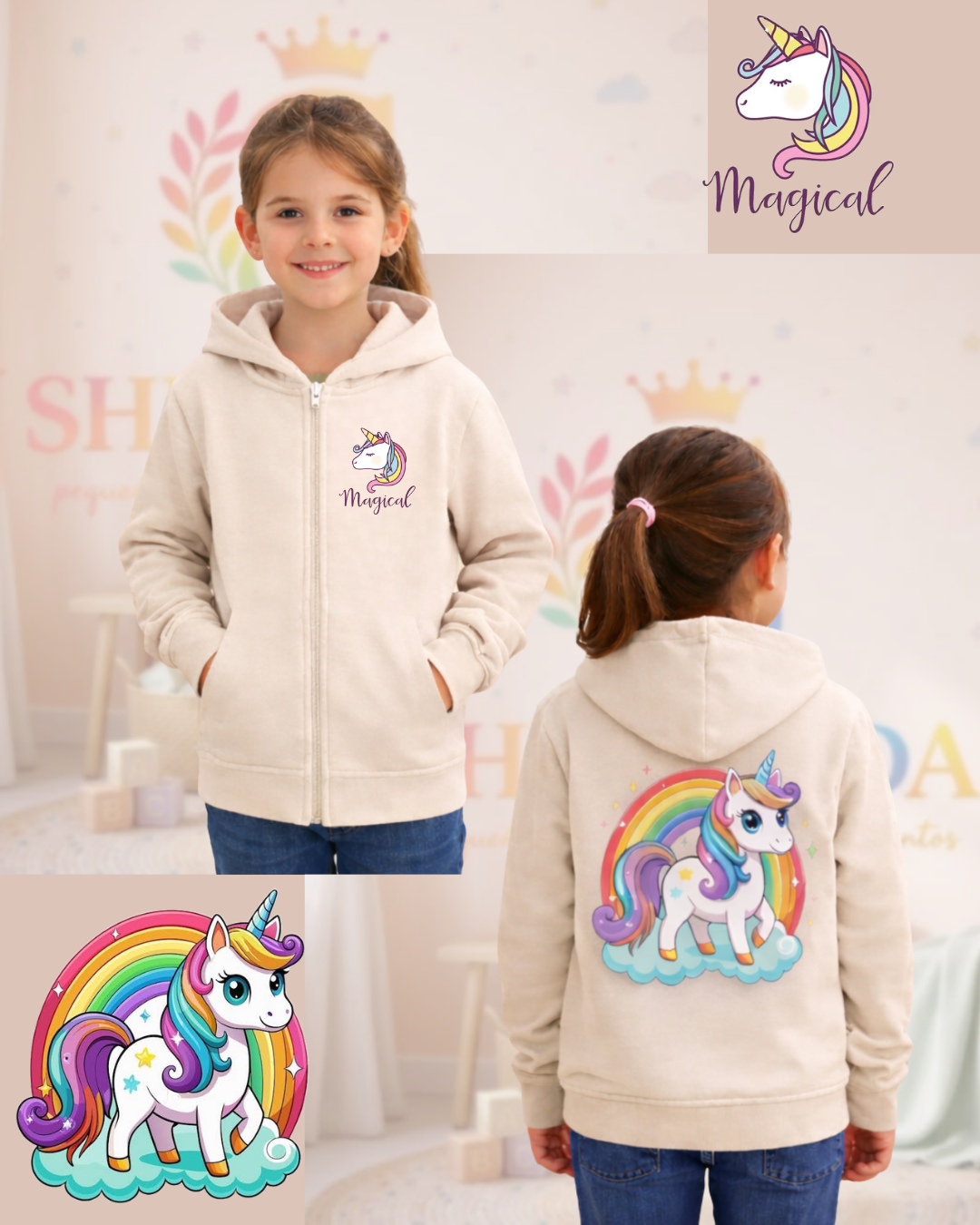 Buso Abierto para Niña Unicornio - Imagen 3