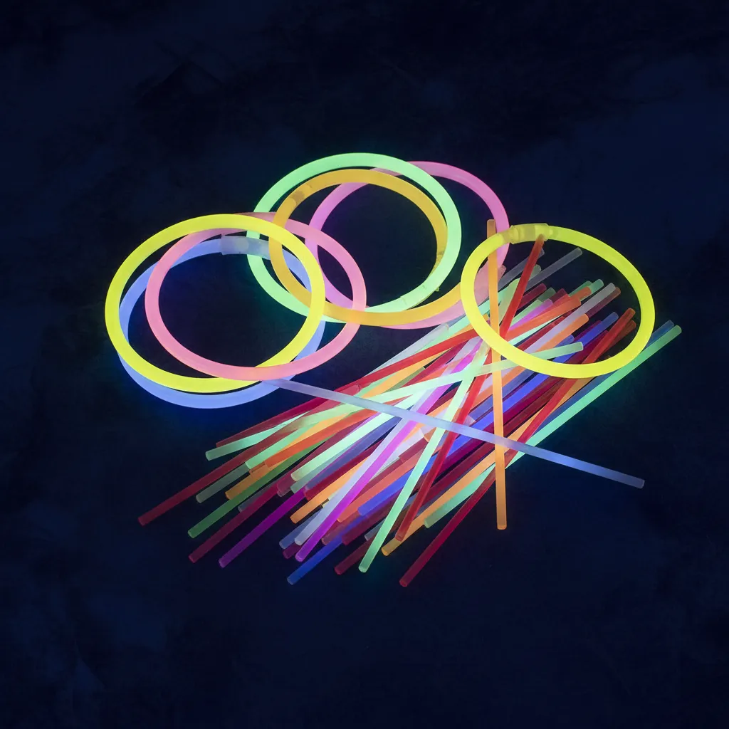 Manillas Neón Glow Stick Set x50 con conectores - iluminan tus fiestas y eventos temáticos con luz fluorescente intensa