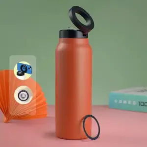 Termo trípode multifuncional de 700 ml con soporte para celular - Disfruta tus bebidas frías mientras visualizas contenido sin usar las manos