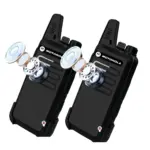 Par de radios walkie talkie profesionales Motorola C1 con base de carga y antena