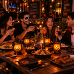 Set x2 Farol encantado de Halloween con luz y sonido para decoración de mesas - Crea una atmósfera festiva inolvidable en tu negocio - Imagen 2