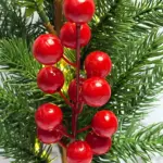 Arbusto Decorativo con Frutos Rojos - Embellece tu Mesa con Estilo Festivo