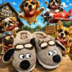 Pantuflas de perrito aviador con diseño divertido y orejas - Mantienen tus pies abrigados durante el descanso en casa