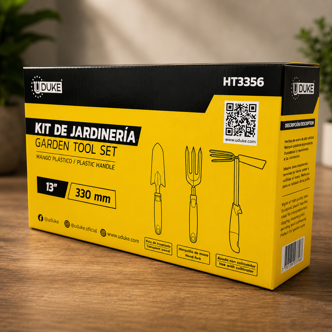 Kit Jardineria Mango Plastico Uduke